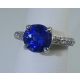 Platinum and blue Sapphire ring