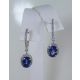 Platinum 950 blue sapphire Earrings 