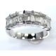 18 kt White Gold Wedding Band set with 2.40 ct's of Baguette Cut Diamonds  ( SOLD )