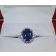 Blue Sapphire and Platinum ring