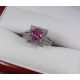 18kt White Gold and pink Sapphire 