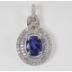 14 kt White Gold and blue Sapphire 