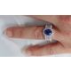Platinum blue Sapphire ring