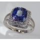Blue sapphire ring 3.96 tcw 