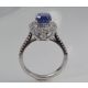 Blue Sapphire and Platinum ring 