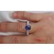 Blue Sapphire and White Gold ring