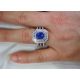 Blue Cushion Sapphire ring 