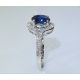 Oval Blue sapphire 18kt White Gold