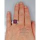 Pink Sapphire Ring in finger 