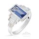 Emerald Cut Sapphire Ring, 1.45 ct Platinum 950 GIA Certified Custom Order
