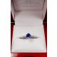 Natural-Ceylon-blue-Sapphire-1.05 Ct-&-Diamond-Ring