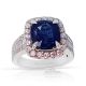 vivid blue sapphire diamond ring