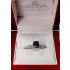 blue Cushion sapphire ring