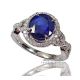 Untreated Ceylon Sapphire Ring, 2.66 ct GIA 18kt 