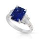 blue sapphire emerald platinum ring price