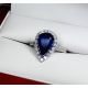 Pear cut blue Sapphire ring 