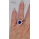 royal blue sapphire cushion cut ring