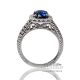 platinum blue sapphire ring  