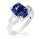 Platinum Sapphire Ring, 4.08 ct Unheated GIA Certified