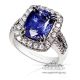 Violetish Blue sapphire wedding ring