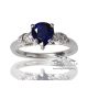 natural sapphire engagement ring white gold