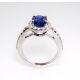 14kt White gold and blue sapphire