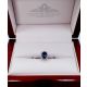 18 kt blue sapphire ring