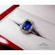 3.06 ct blue sapphire ring