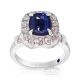Unheated Sapphire Ring, 2.03 ct Platinum 950 GIA Certified 