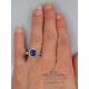 Blue sapphire and diamond ring 
