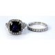 Purple sapphire ring with band 