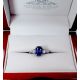 blue emerald cut sapphire ring 