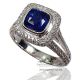 18kt white gold and sapphire ring 