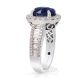 Unheated Platinum Sapphire Ring, 5.08 ct Oval Cut GIA