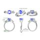 Custom 18kt White Gold Sapphire ring, 1.16 ct Ceylon Sapphire