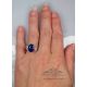 blue sapphire ring in finger 