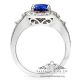 Platinum Ring with blue sapphire 