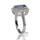 Blue Ceylon Sapphire Ring in 18kt white gold