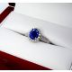 2.09 ct sapphire ring in box 