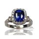 Blue sapphire engagement ring 
