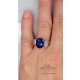 4.12 ct Vivid Blue sapphire ring