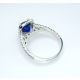 Natural Royal Blue Sapphire Ring - Cushion Cut 4.01 tcw