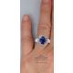 Untreated Color Change Oval cut Sapphire Ring