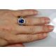 blue sapphire ring in finger 