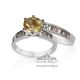 untreated yellow sapphire engagement ring