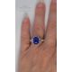 sapphire diamond platinum ring for women 