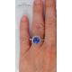 color change blue sapphire and diamond ring
