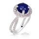 Color Change Sapphire Ring, 4.05 ct Unheated Platinum GIA Certified 