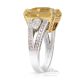 Asscher Cut Yellow Sapphire Ring, 14.03 ct Unheated GIA Origin Certified 