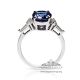 blue Platinum Sapphire Ring picture 
